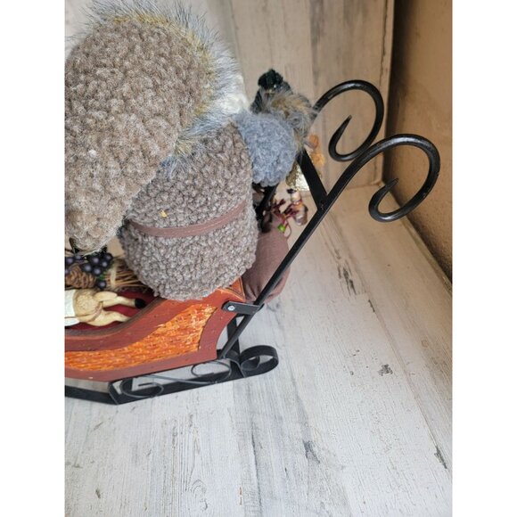 Antique style santa sleigh presents gifts Xmas home decor figure - Picture 12 of 13